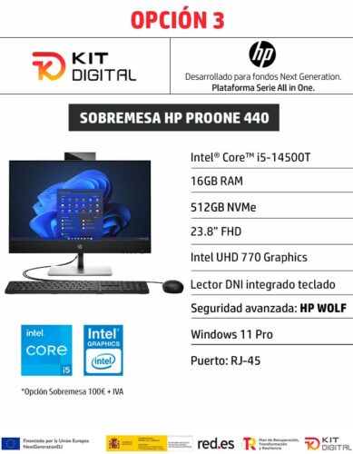 Kit Digital: sobremesa HP Proone 440