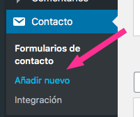 Añadir nuevo formulario de contacto