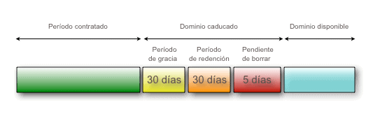 Fases de caducidad de un dominio