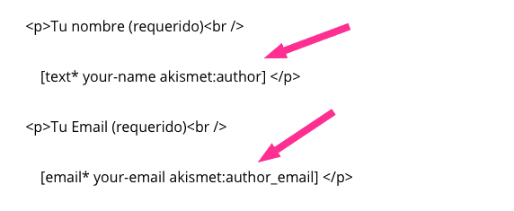 Configuración de akismet