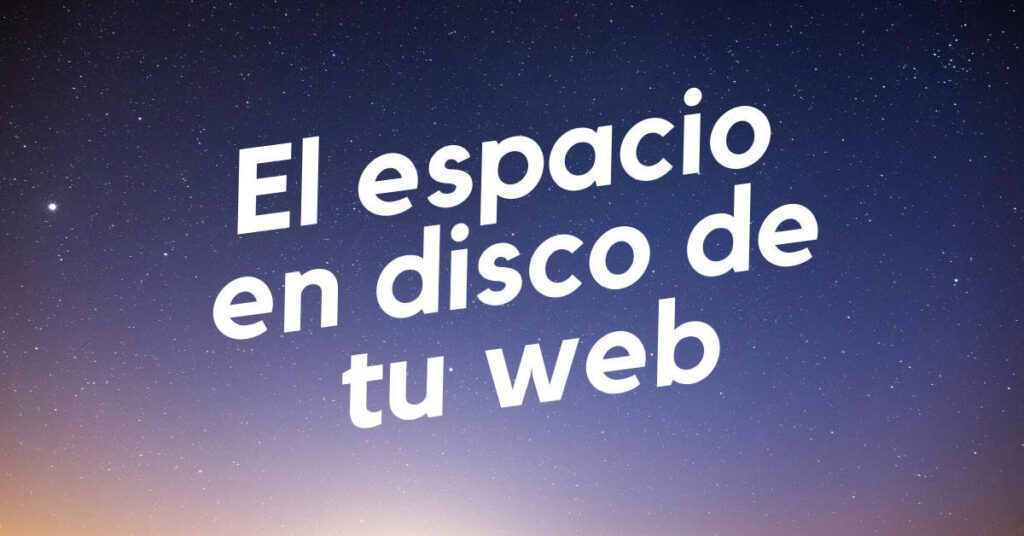 Cuanto espacio necesita una web