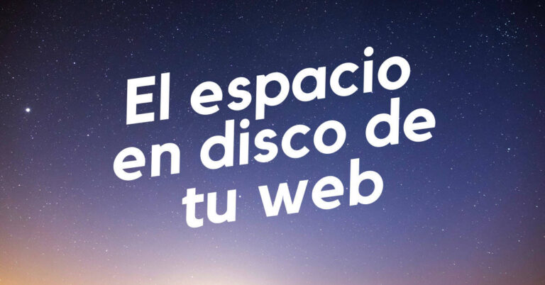 Cuanto espacio necesita una web