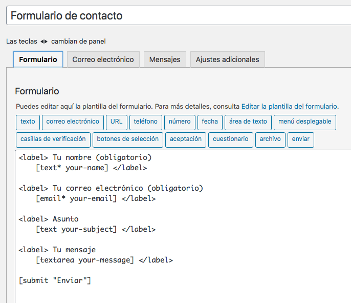 Formulario de contacto