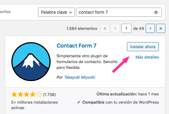 Instalar plugin de WordPress