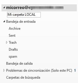 Nombre de la carpeta