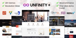 Captura de pantalla del theme de WordPress Unfinity