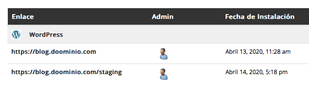 WordPress en producción y WordPress staging (en desarrollo)