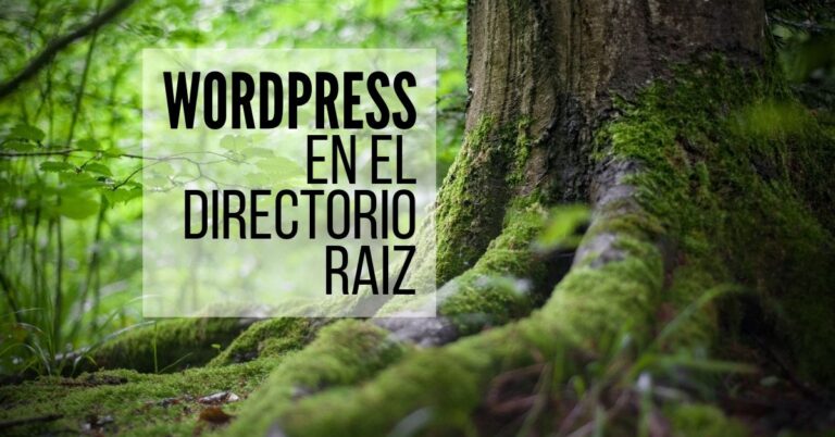 WordPress en el directorio raíz